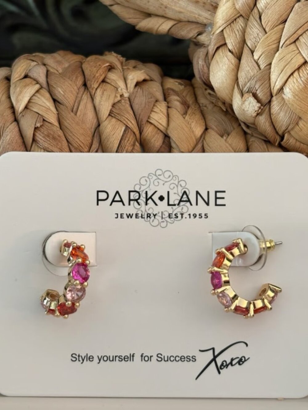 Park Lane multi color gem hoop earrings